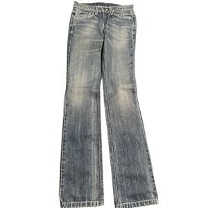 Ksubi Scooter Vintage Indigo Distressed Low Rise Jeans, Size 24, Women's, NWOT